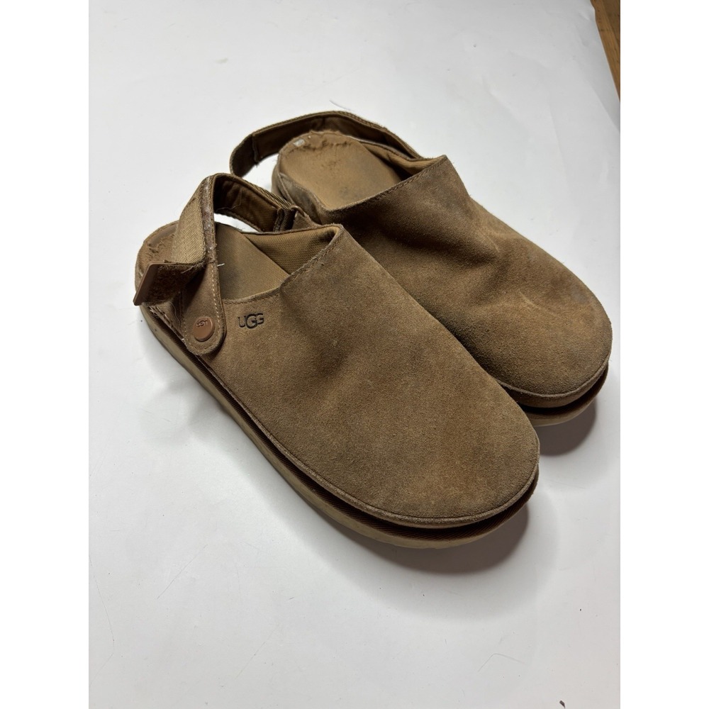 Authentic UGG Women's 10‎ Goldenstar Clog Chestnut Ankle Strap Chunky Sandal